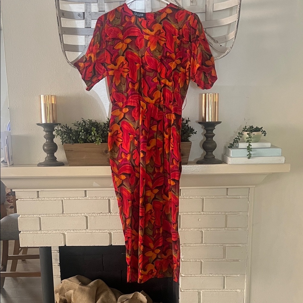 Vintage Gillian Floral Dress with Pockets